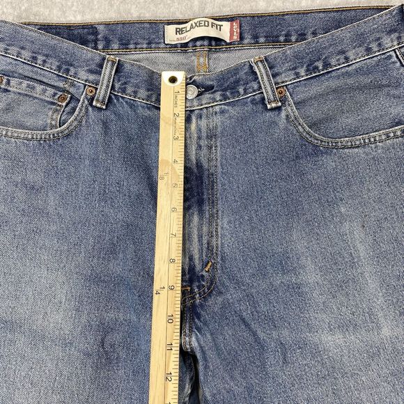 Levi's Strauss Co 550 Mens Jeans Blue 34x29 Relaxed Fit Faded Distressed Denim - Picture 7 of 16